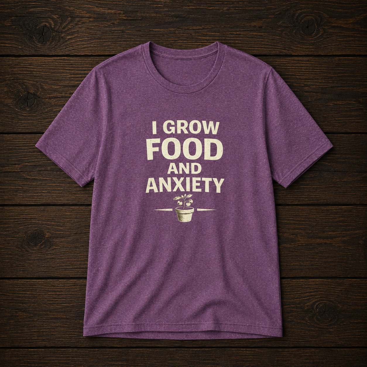 I Grow Food And Anxiety T-Shirt — Funny Gardener Plant Mom Tee