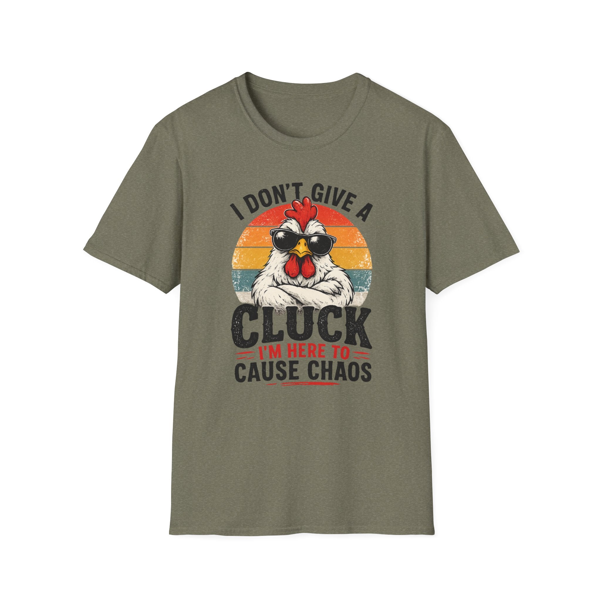 Chicken Tee — "I Don't Give a Cluck" Retro Graphic T-Shirt