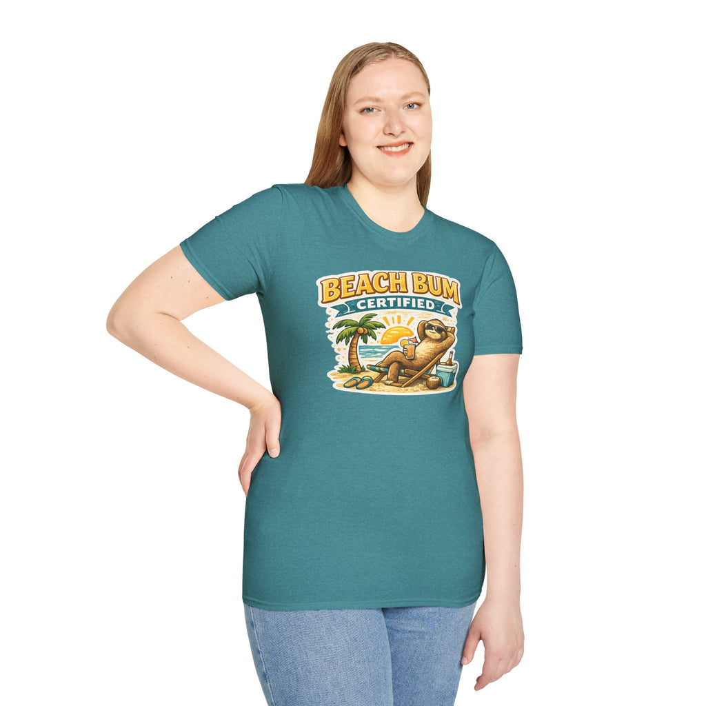 Beach Bum Certified T-Shirt — Retro Tropical Vacation Tee