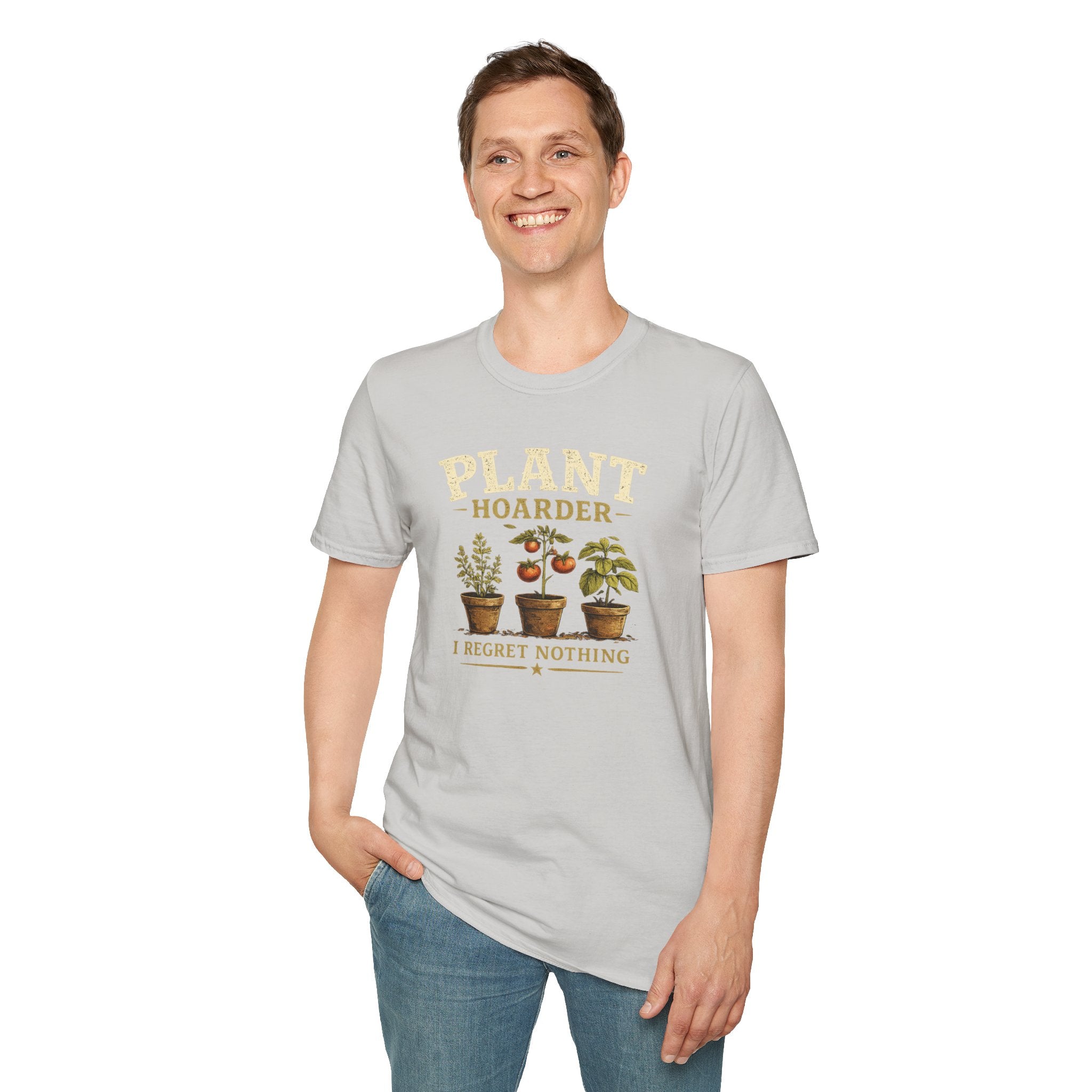 Plant Hoarder T-Shirt — I Regret Nothing Vintage Plant Lover Tee