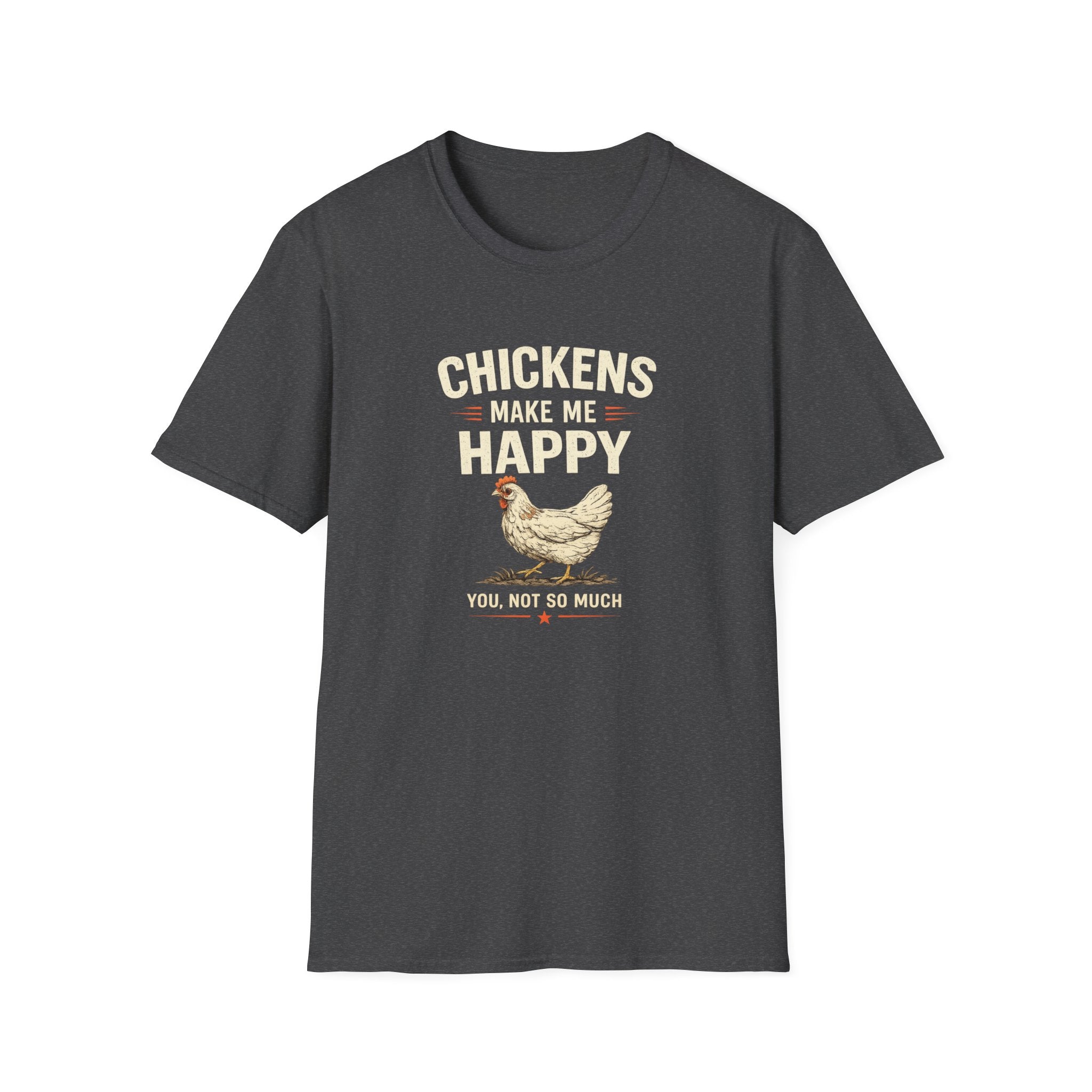 Chickens Make Me Happy T‑Shirt — Funny Chicken Lover Farm Animal Tee
