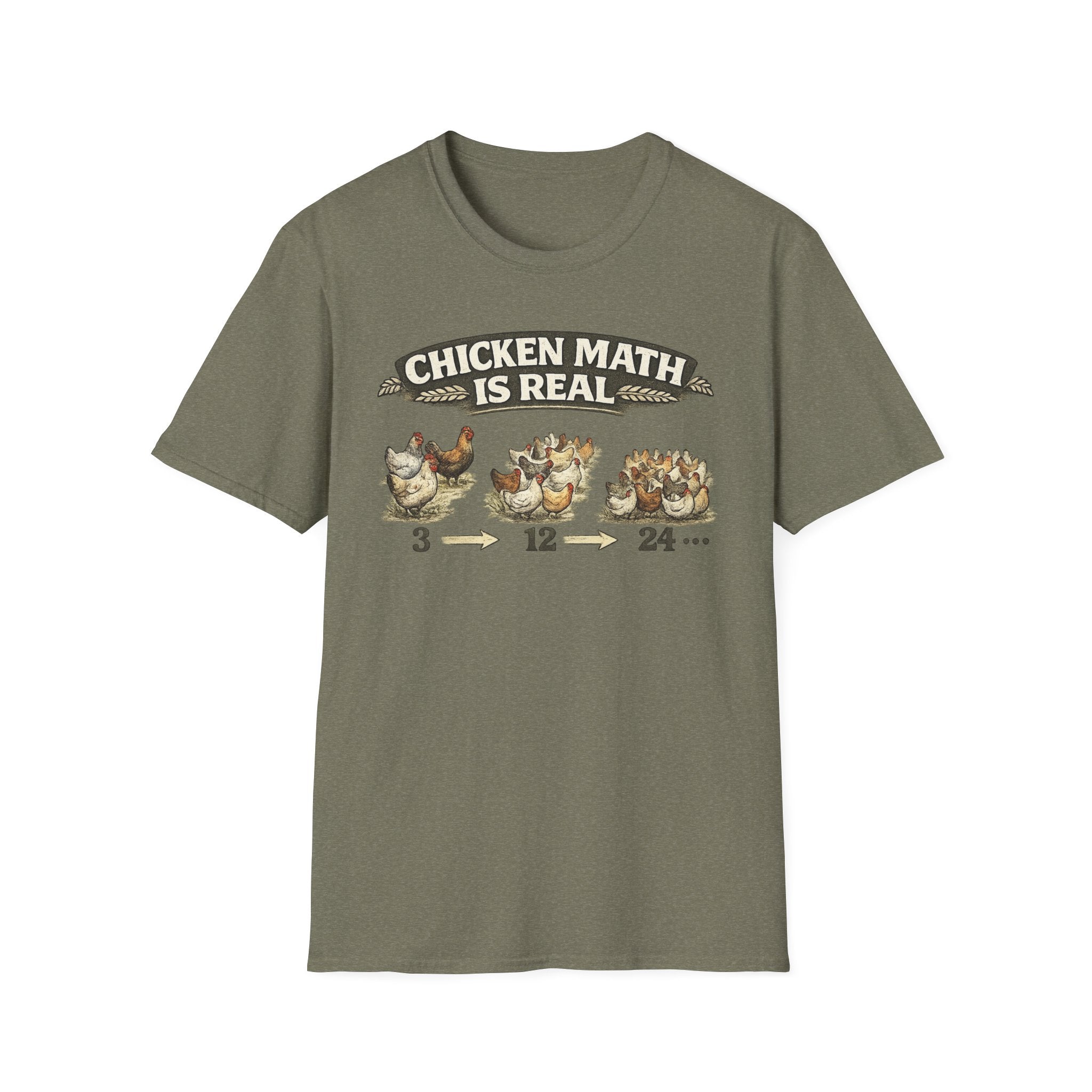 Chicken Math Is Real T-Shirt — Funny Farm Life Tee for Chicken Keepers