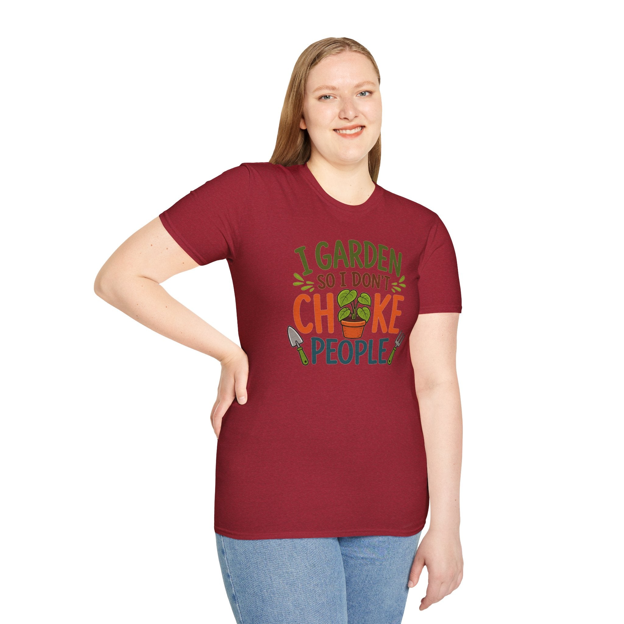 Gardening T-Shirt — "I Garden So I Don’t Choke People" Funny Plant Lover Tee