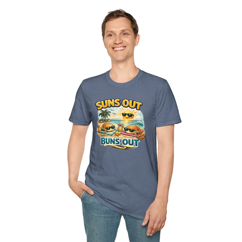 T-Shirt — "Suns Out Buns Out" Beach Vacation Graphic Tee
