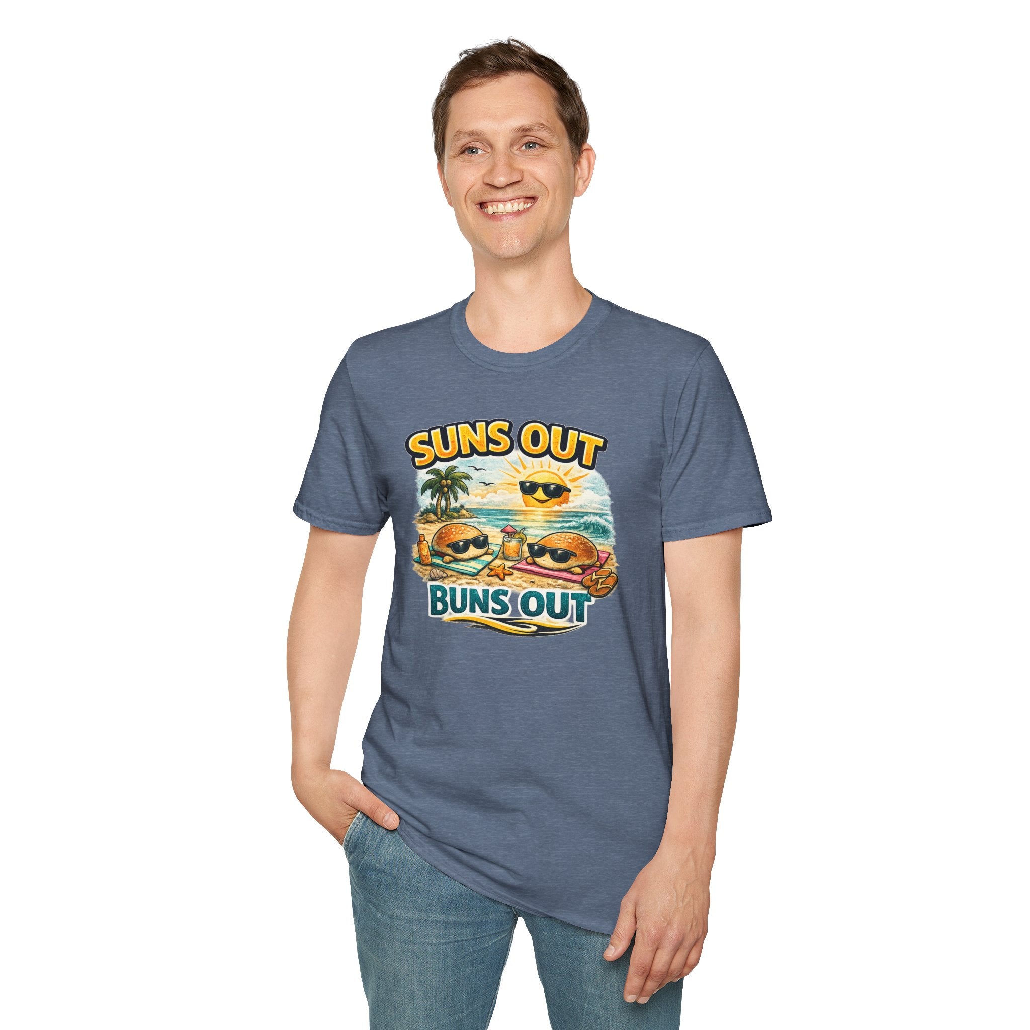 T-Shirt — "Suns Out Buns Out" Beach Vacation Graphic Tee