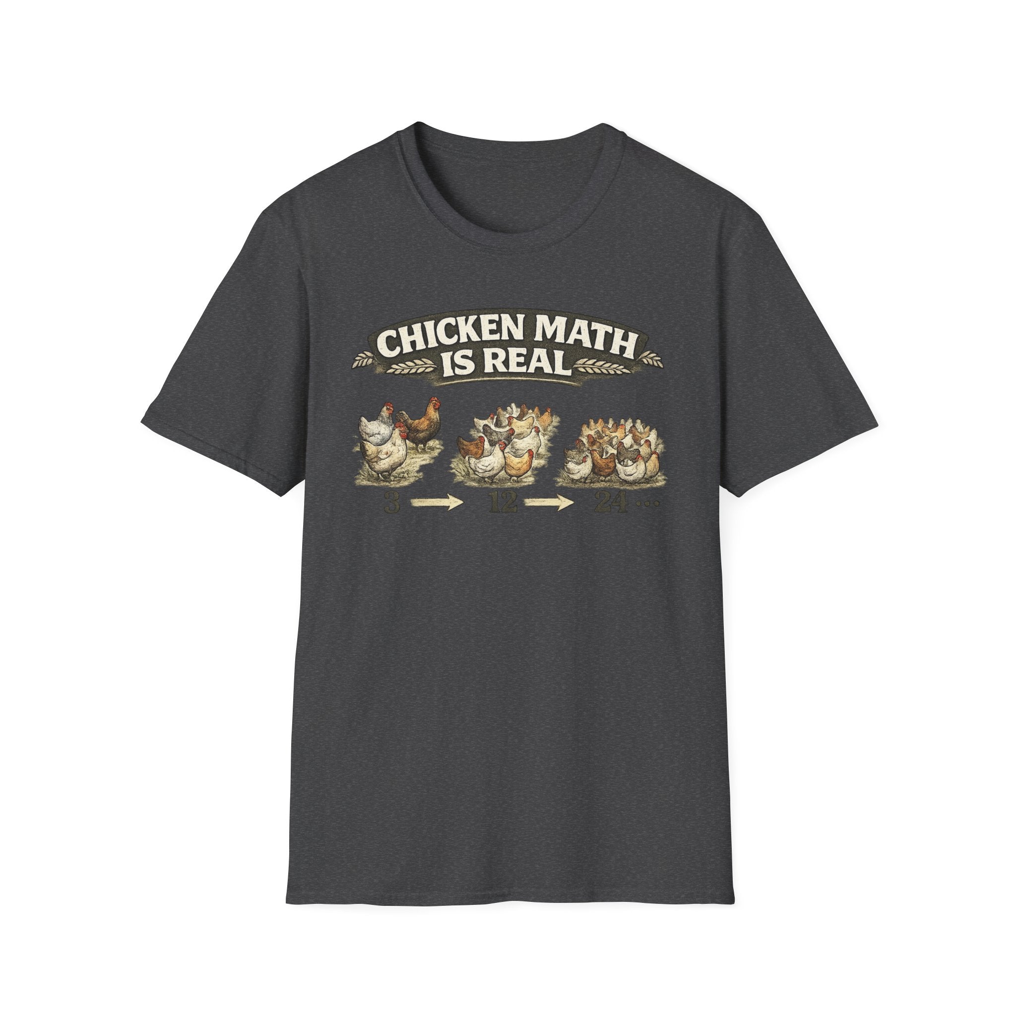 Chicken Math Is Real T-Shirt — Funny Farm Life Tee for Chicken Keepers