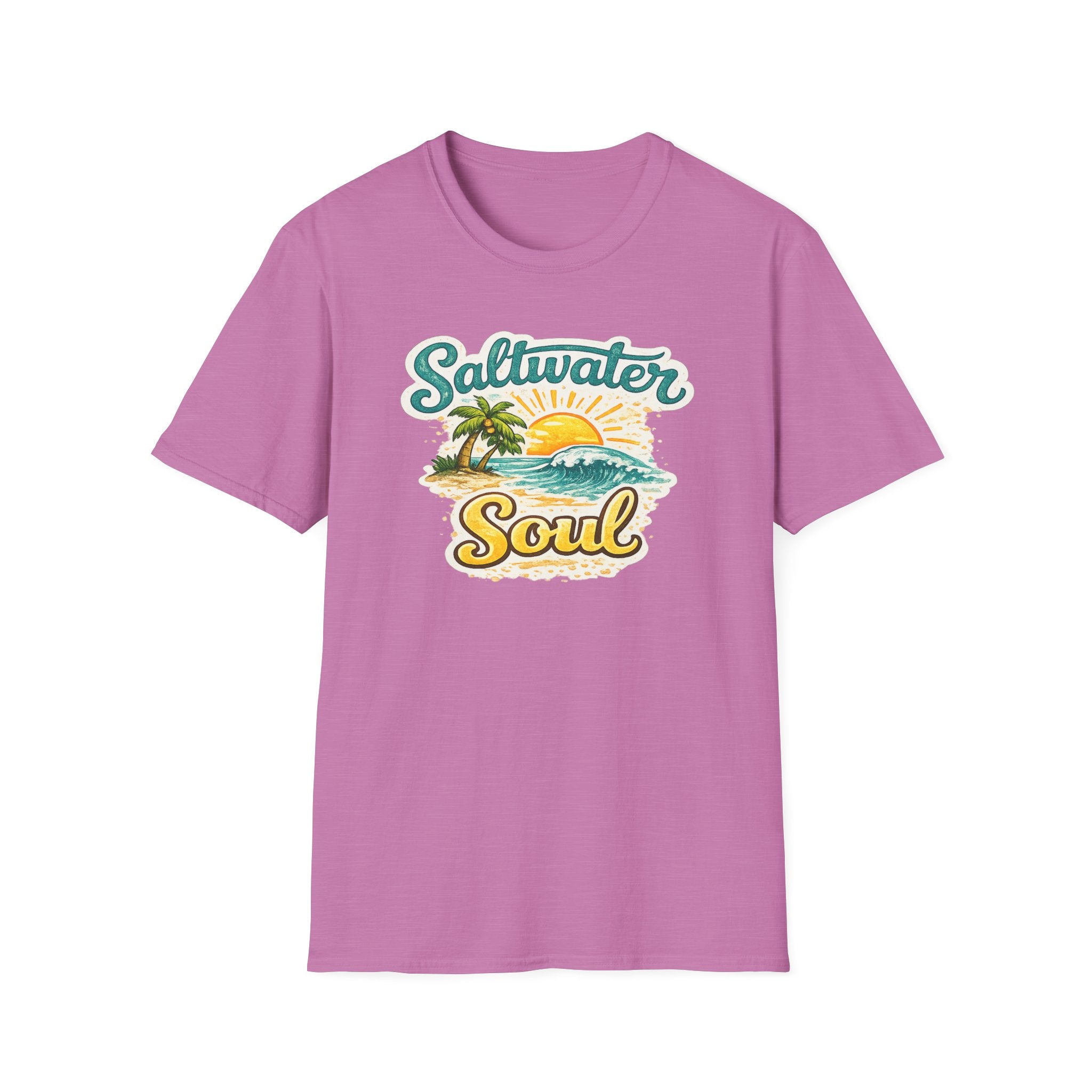 Saltwater Soul T-Shirt — Vintage Beach Sunset Tee for Ocean Lovers