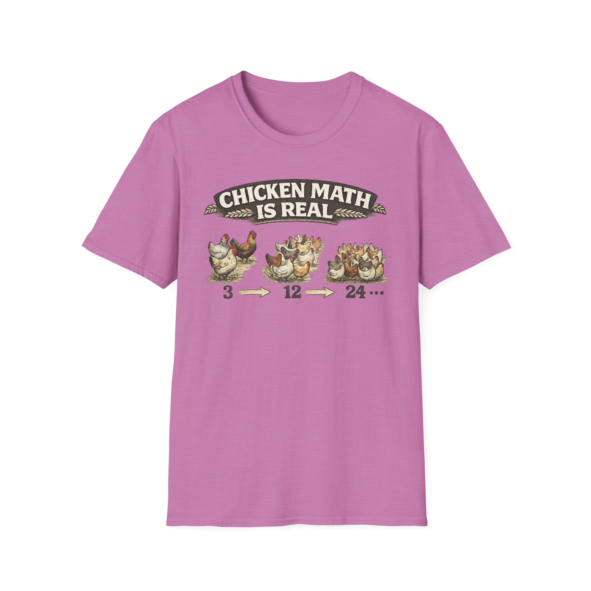 Chicken Math Is Real T-Shirt — Funny Farm Life Tee for Chicken Keepers