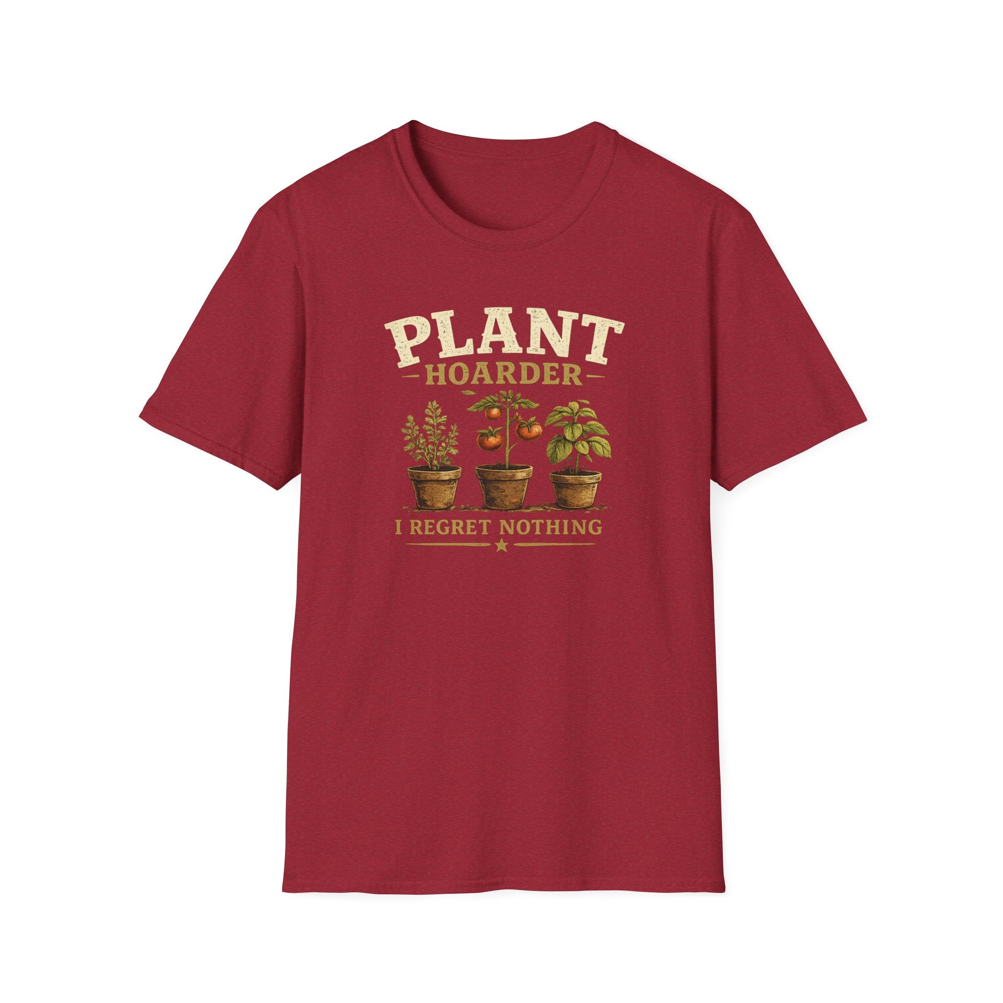 Plant Hoarder T-Shirt — I Regret Nothing Vintage Plant Lover Tee