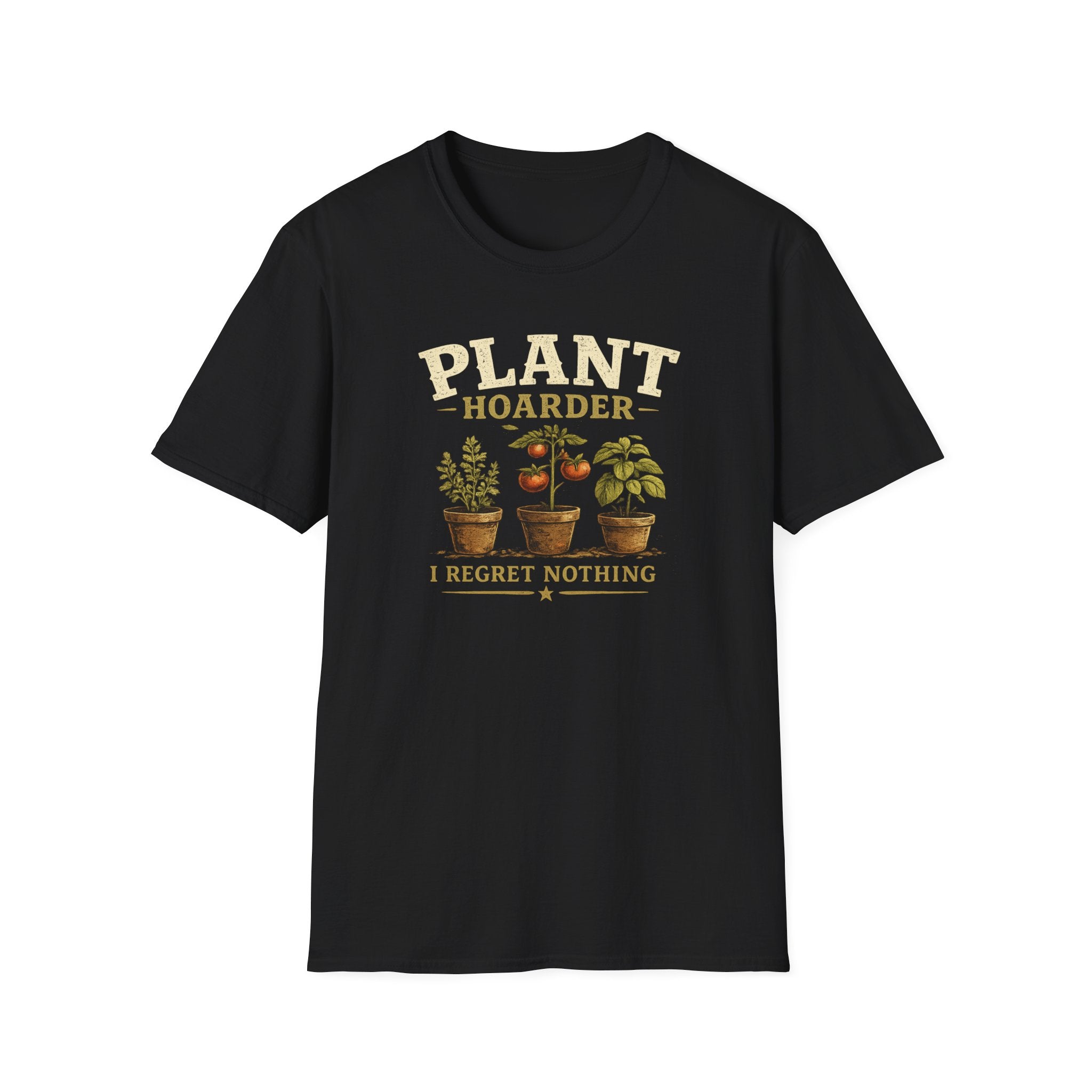 Plant Hoarder T-Shirt — I Regret Nothing Vintage Plant Lover Tee