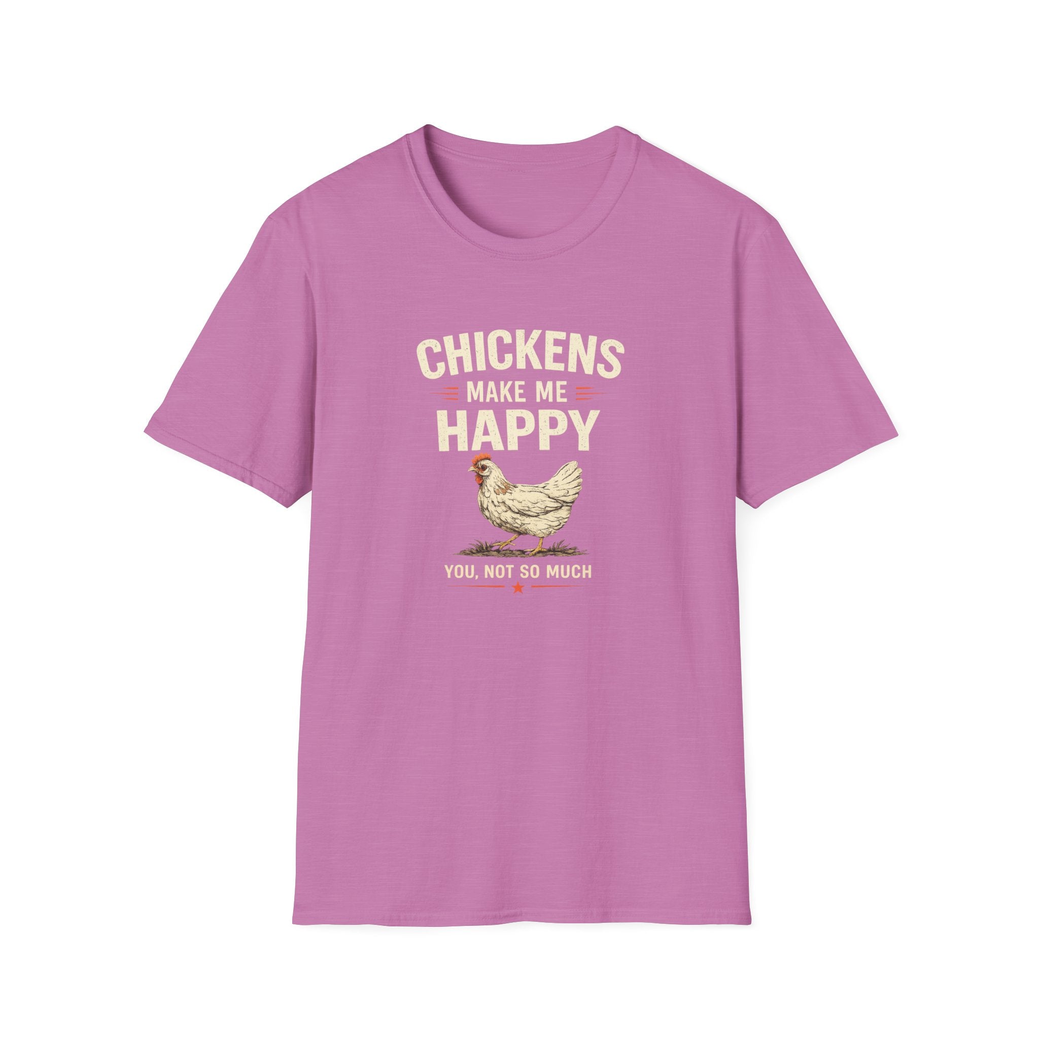 Chickens Make Me Happy T‑Shirt — Funny Chicken Lover Farm Animal Tee