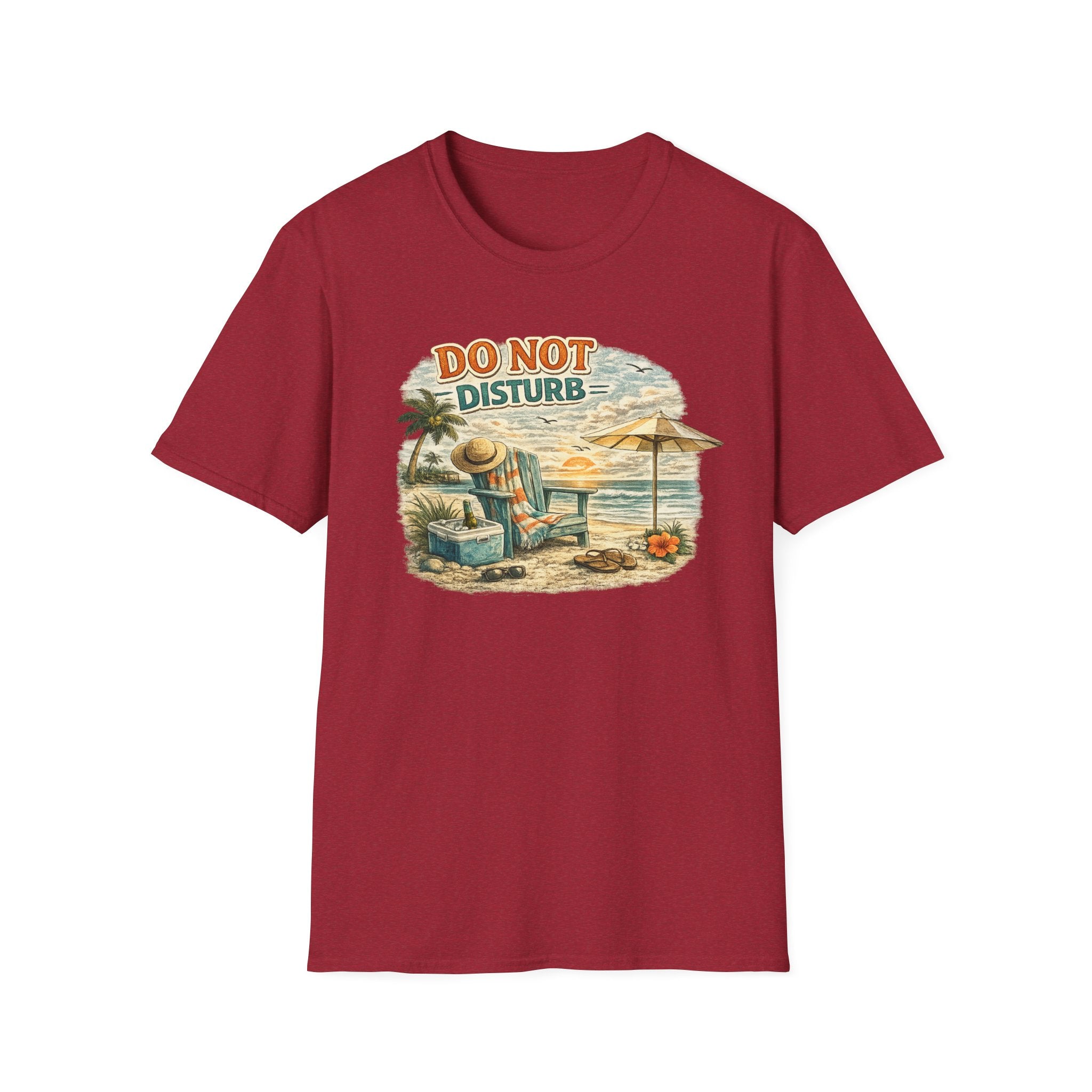 Do Not Disturb Beach T-Shirt — Vintage Sunset Relaxation Tee