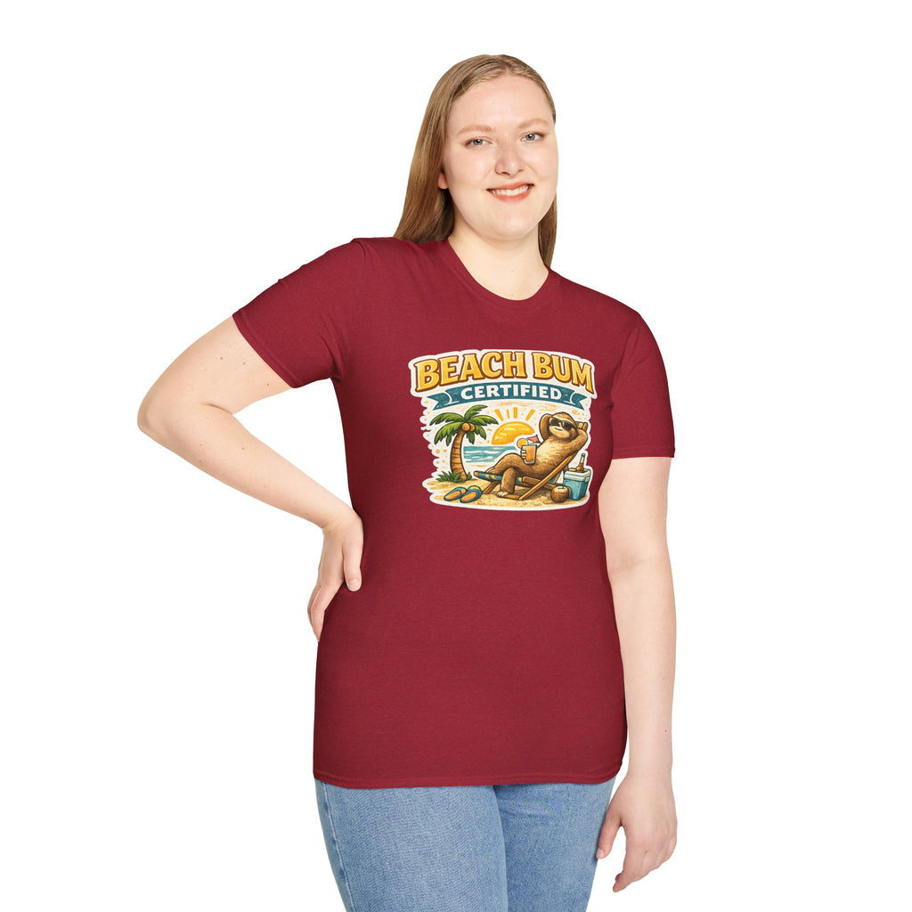 Beach Bum Certified T-Shirt — Retro Tropical Vacation Tee