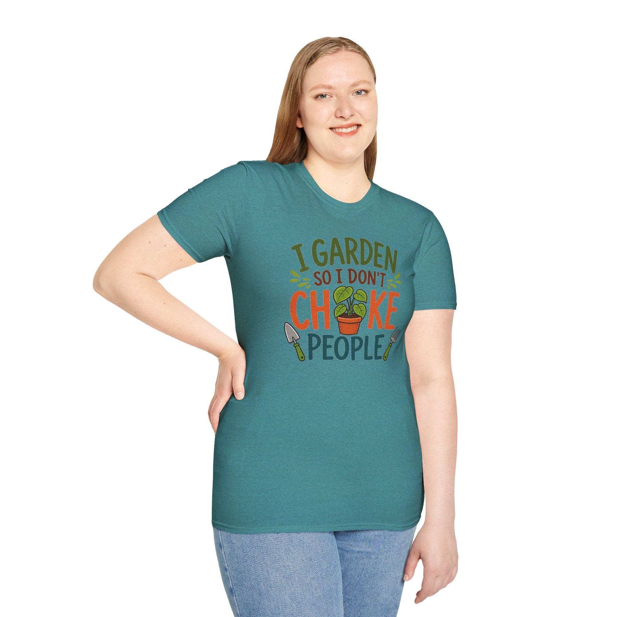 Gardening T-Shirt — "I Garden So I Don’t Choke People" Funny Plant Lover Tee