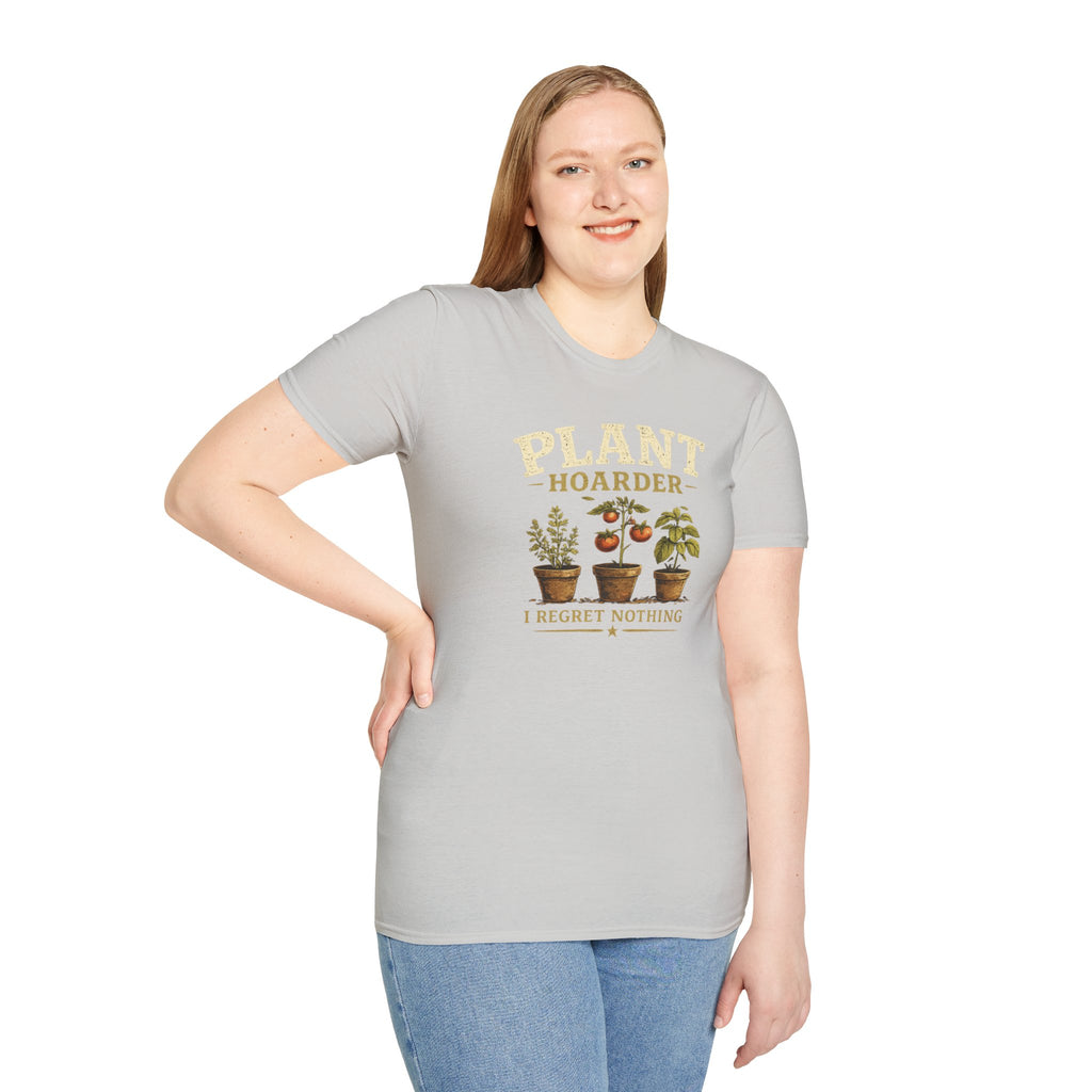 Plant Hoarder T-Shirt — I Regret Nothing Vintage Plant Lover Tee