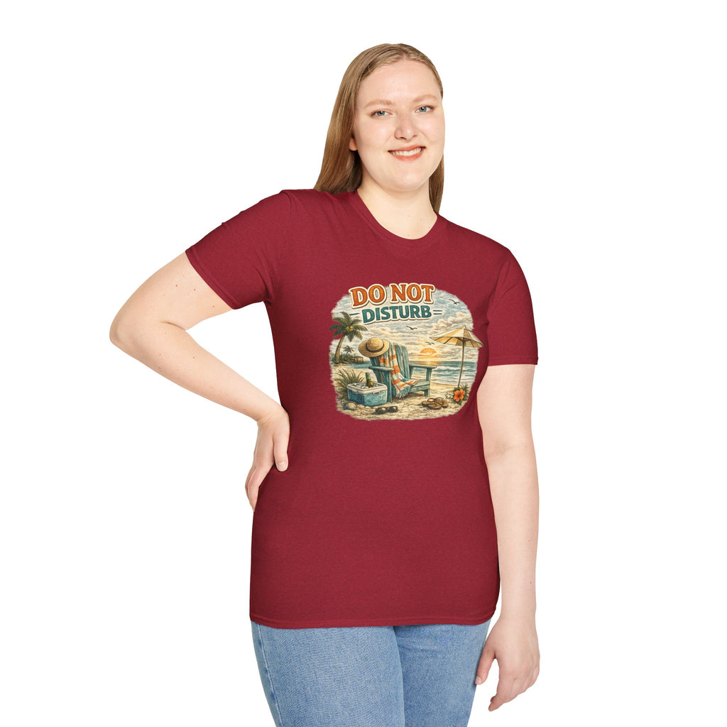 Do Not Disturb Beach T-Shirt — Vintage Sunset Relaxation Tee