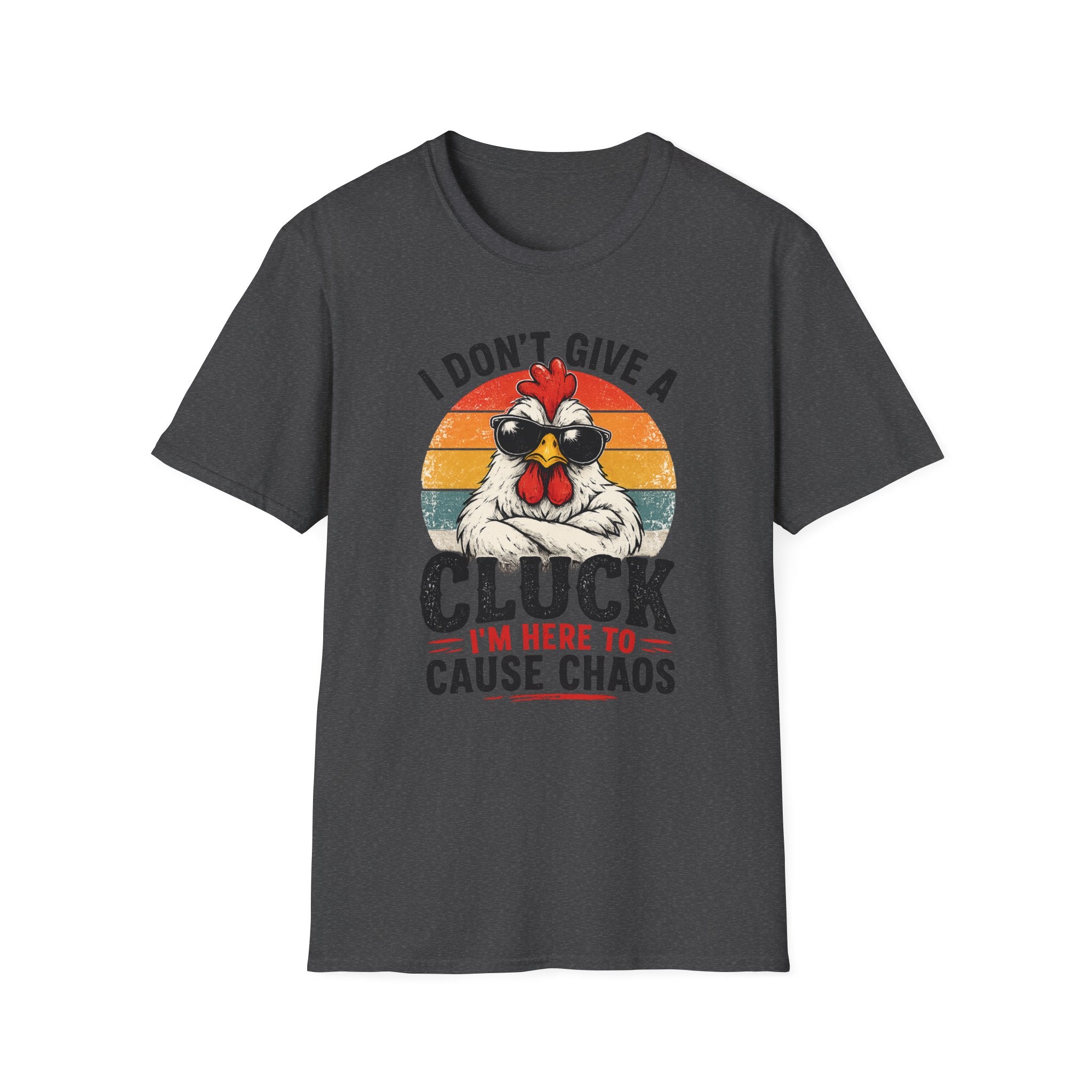 Chicken Tee — "I Don't Give a Cluck" Retro Graphic T-Shirt