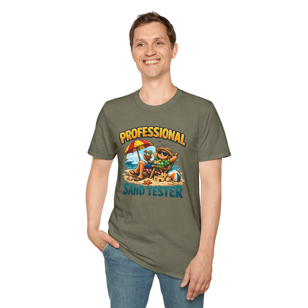 Professional Sand Tester T‑Shirt — Beach Vacation Funny Graphic Tee