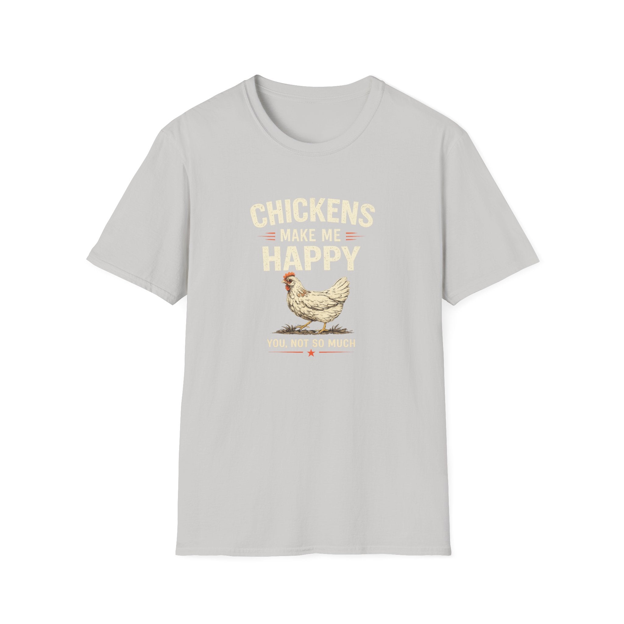 Chickens Make Me Happy T‑Shirt — Funny Chicken Lover Farm Animal Tee