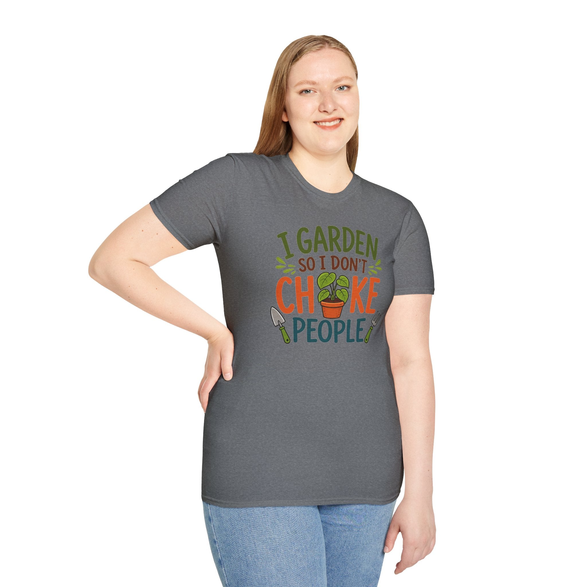Gardening T-Shirt — "I Garden So I Don’t Choke People" Funny Plant Lover Tee