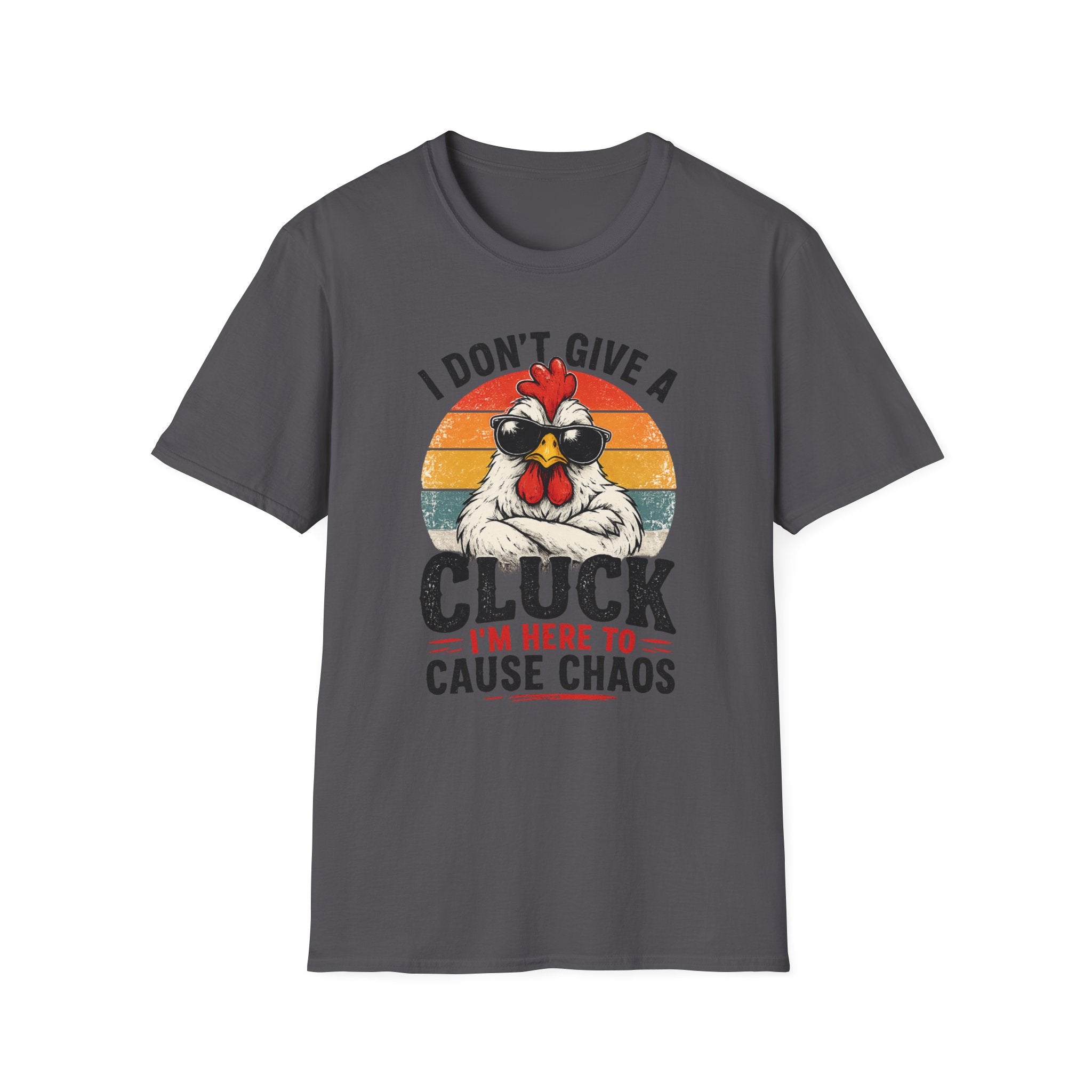 Chicken Tee — "I Don't Give a Cluck" Retro Graphic T-Shirt