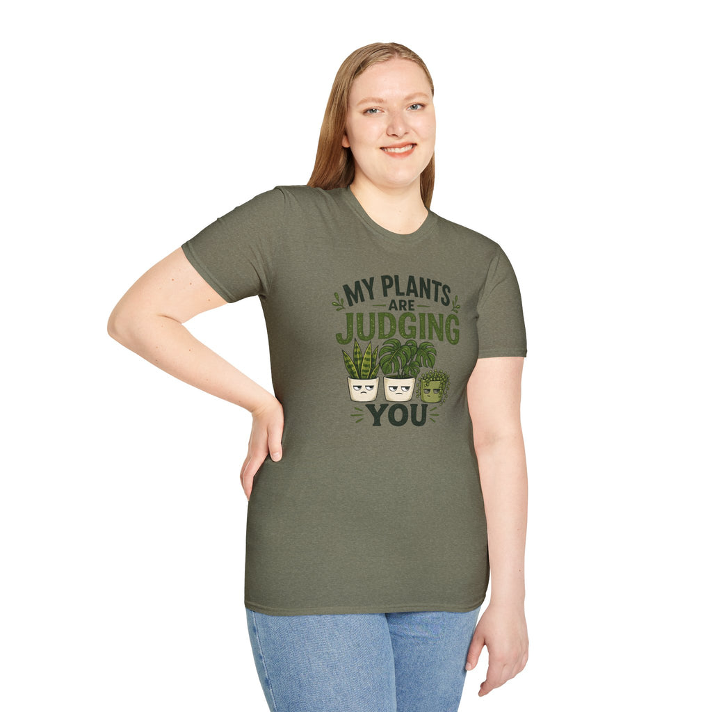 T-Shirt — “My Plants Are Judging You” Plant Lover Graphic Tee