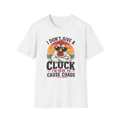 Chicken Tee — "I Don't Give a Cluck" Retro Graphic T-Shirt