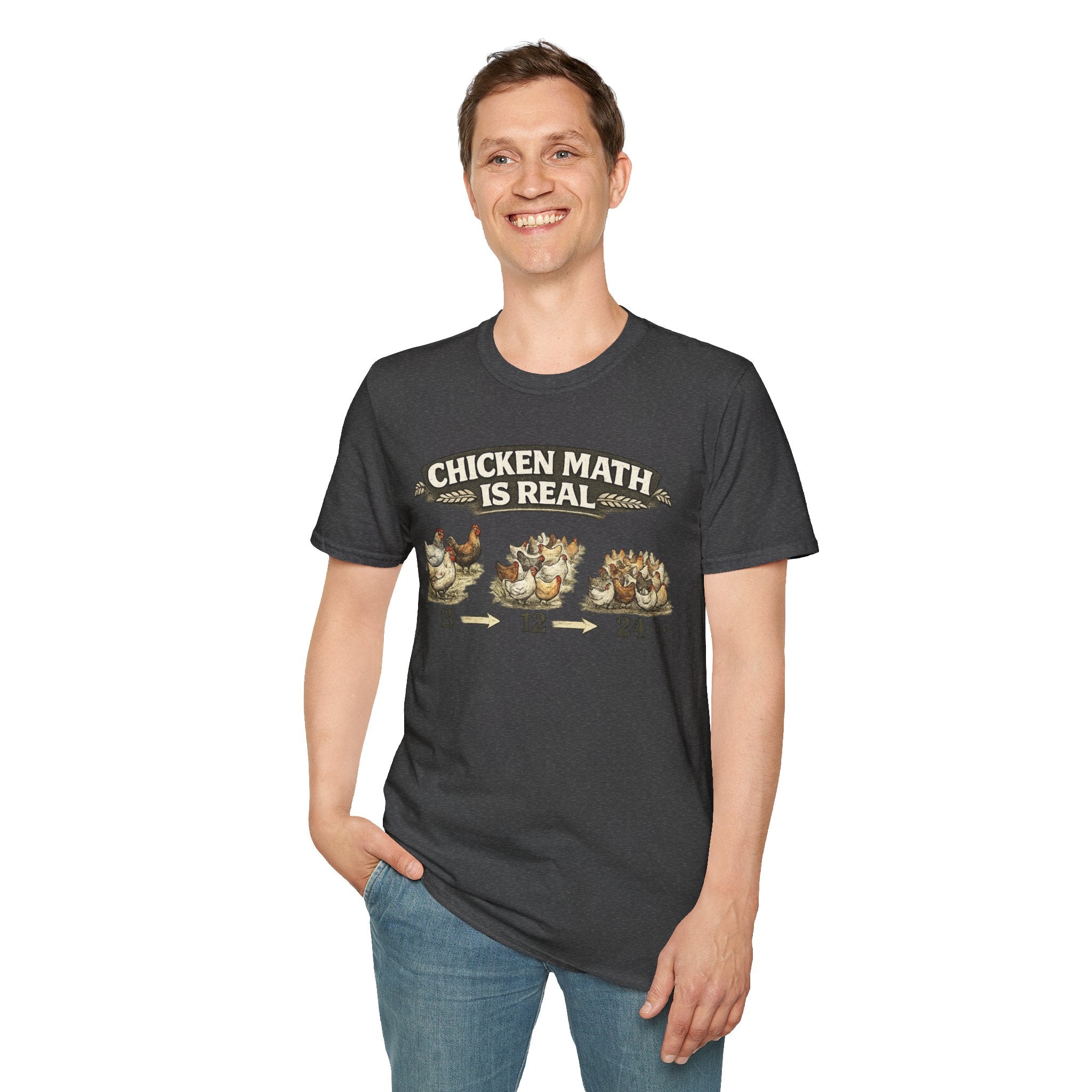 Chicken Math Is Real T-Shirt — Funny Farm Life Tee for Chicken Keepers