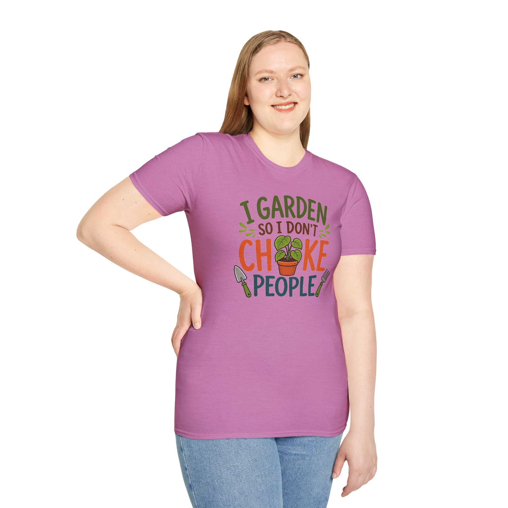 Gardening T-Shirt — "I Garden So I Don’t Choke People" Funny Plant Lover Tee