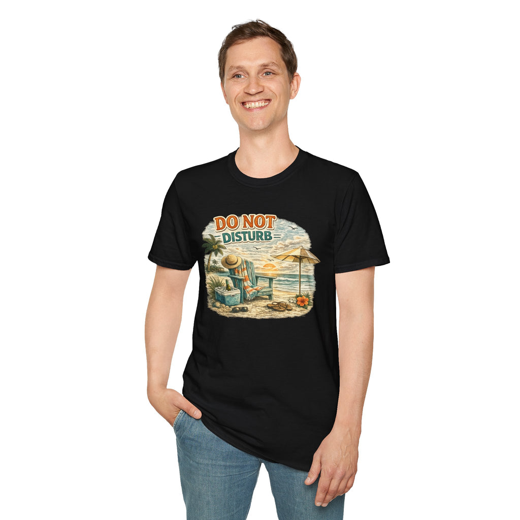 Do Not Disturb Beach T-Shirt — Vintage Sunset Relaxation Tee