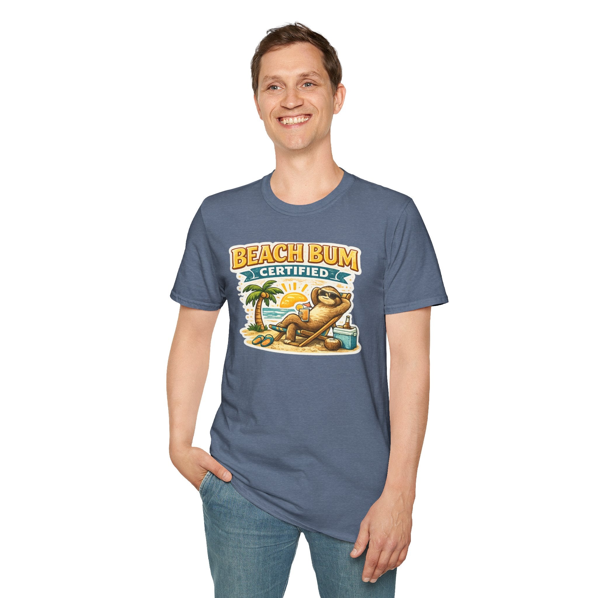 Beach Bum Certified T-Shirt — Retro Tropical Vacation Tee