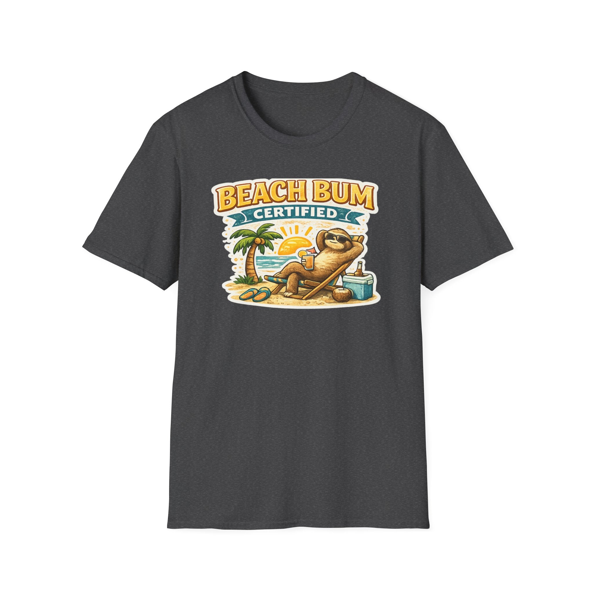 Beach Bum Certified T-Shirt — Retro Tropical Vacation Tee
