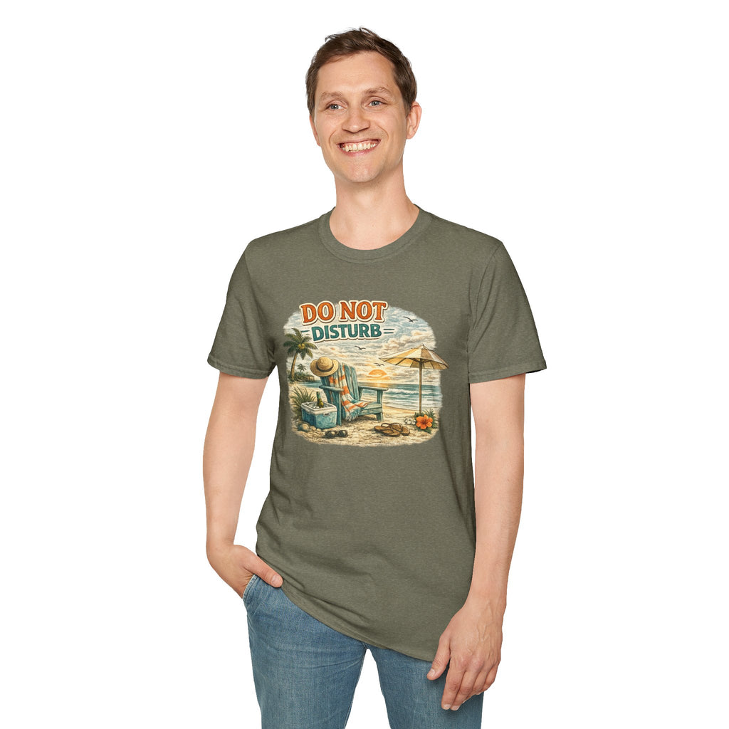 Do Not Disturb Beach T-Shirt — Vintage Sunset Relaxation Tee