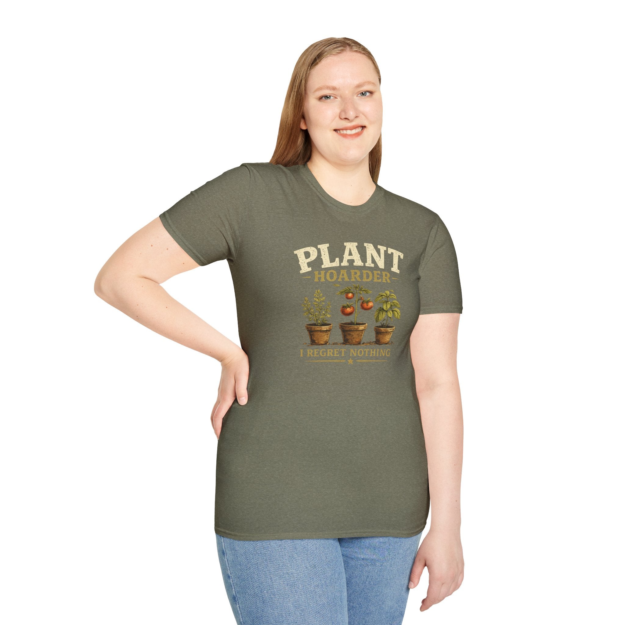 Plant Hoarder T-Shirt — I Regret Nothing Vintage Plant Lover Tee
