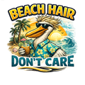 Beach Hair, Don't Care Sticker Description