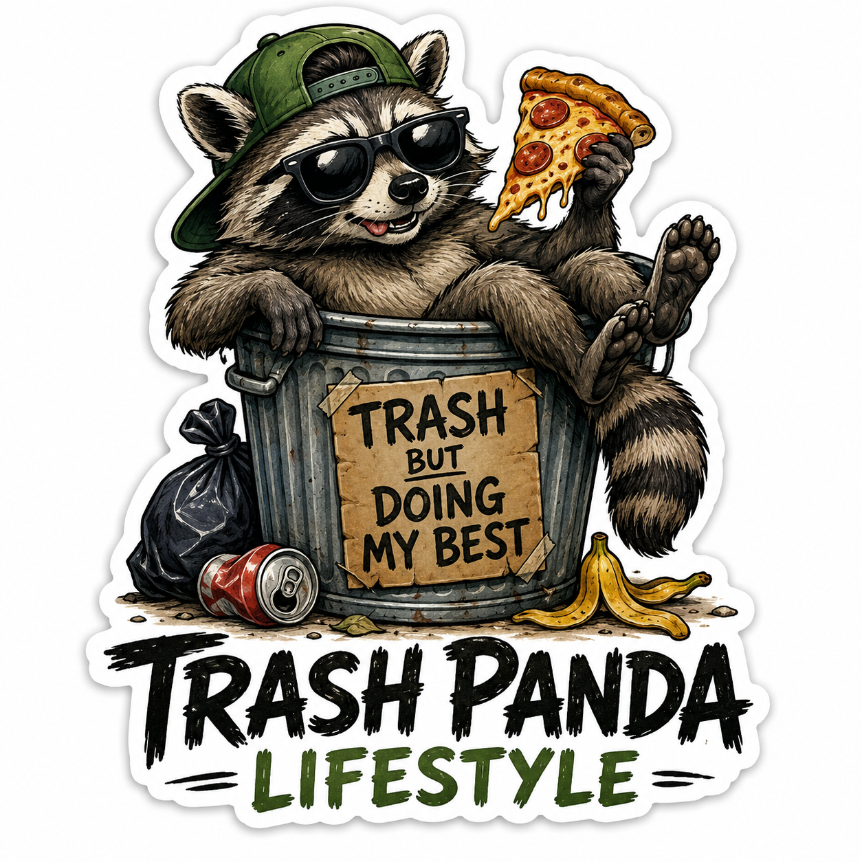 Trash Panda Lifestyle Sticker